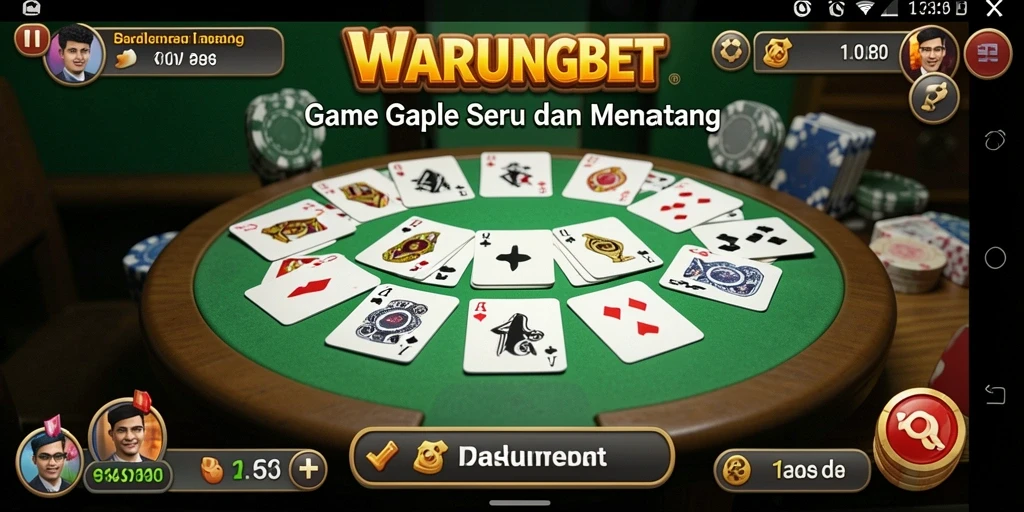 Screenshot gameplay WARUNGBET yang menunjukkan keseruan bermain Gaple.